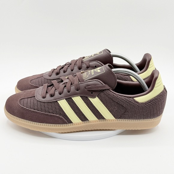 Adidas Samba OG W Knit Pack Womens Size 11 Shadow Brown/Yellow/Gum Size JR8167 - Picture 6 of 9